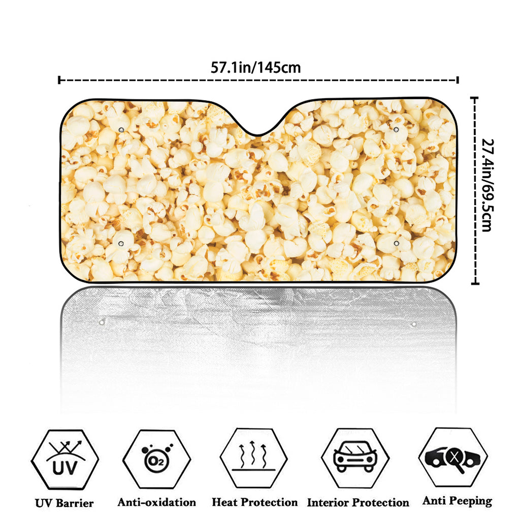Popcorn Print Car Windshield Sun Shade