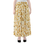 Popcorn Print Chiffon Maxi Skirt