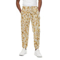 Popcorn Print Cotton Sweatpants