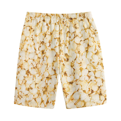 Popcorn Print Cotton Shorts