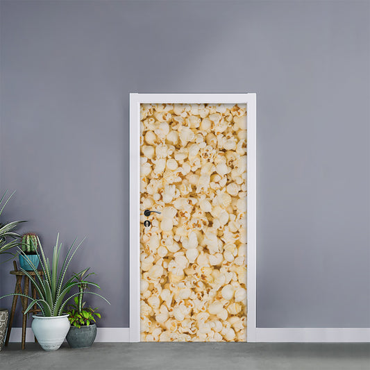 Popcorn Print Door Sticker