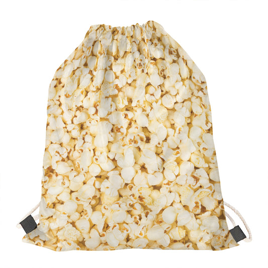 Popcorn Print Drawstring Bag