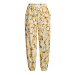 Popcorn Print Fleece Lined Knit Pants