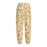Popcorn Print Fleece Lined Knit Pants