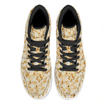 Popcorn Print High Top Leather Sneakers