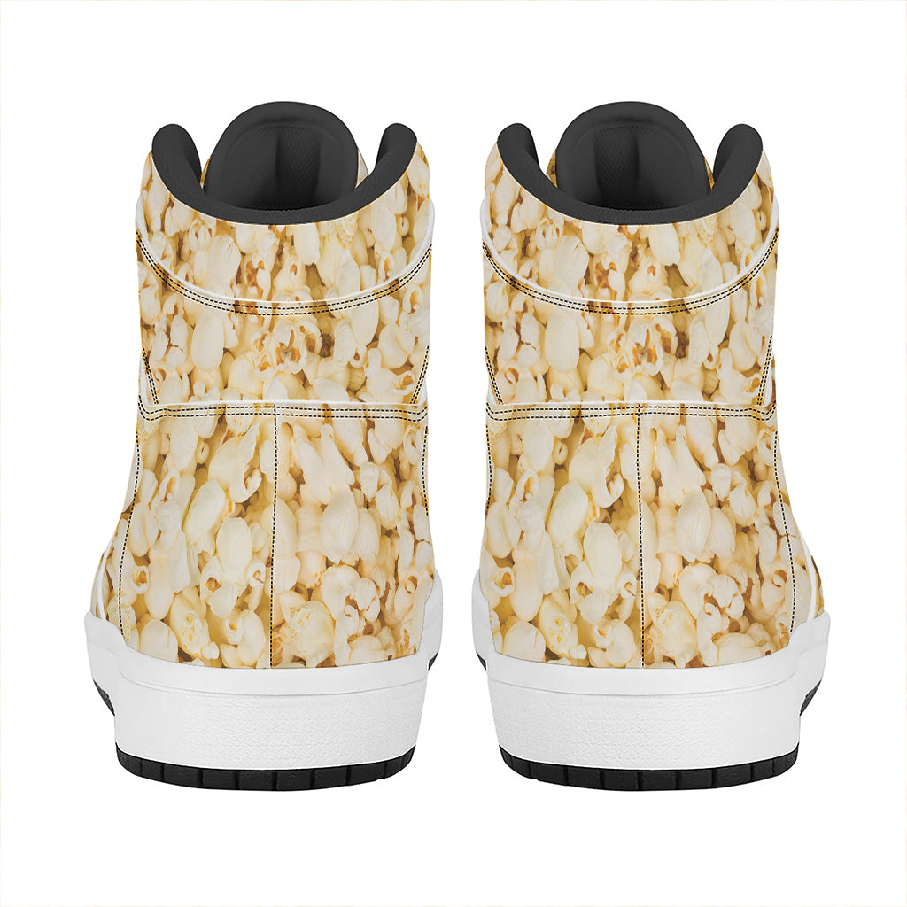 Popcorn Print High Top Leather Sneakers