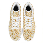 Popcorn Print High Top Leather Sneakers