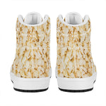 Popcorn Print High Top Leather Sneakers
