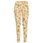 Popcorn Print High-Waisted Pocket Leggings