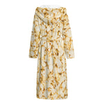 Popcorn Print Hooded Bathrobe