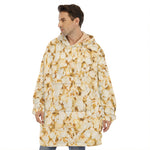 Popcorn Print Hoodie Blanket