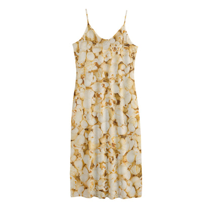 Popcorn Print Jersey Midi Cami Dress