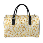 Popcorn Print Leather Duffle Bag