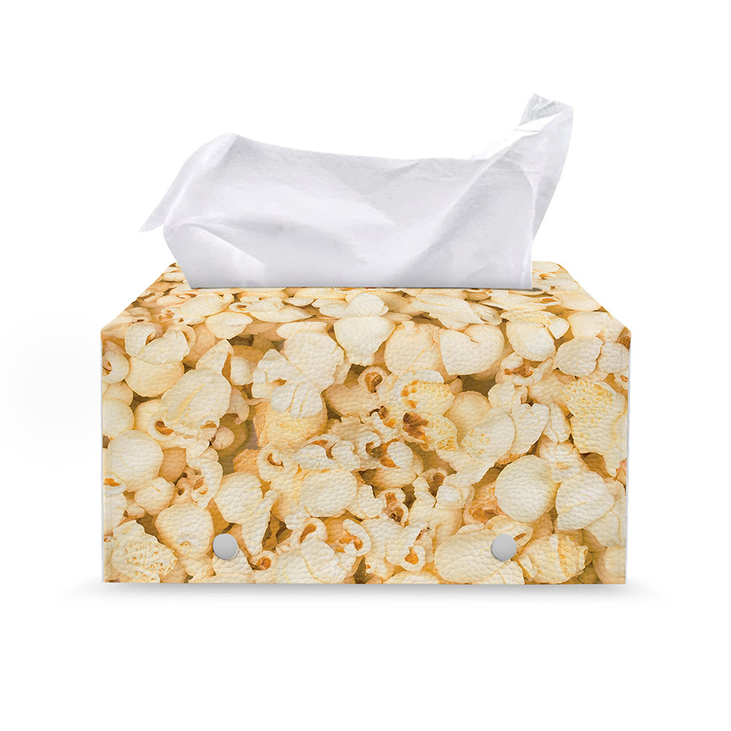 Popcorn Print Leather Tissue Box Cover