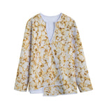 Popcorn Print Long Sleeve Short Coat