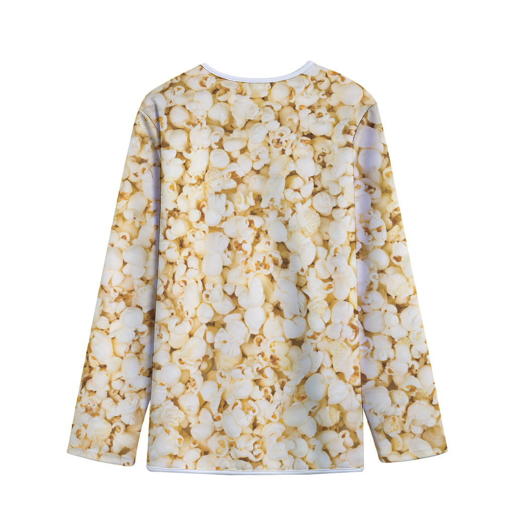 Popcorn Print Long Sleeve Short Coat