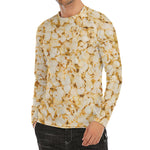 Popcorn Print Men's Long Sleeve Rash Guard