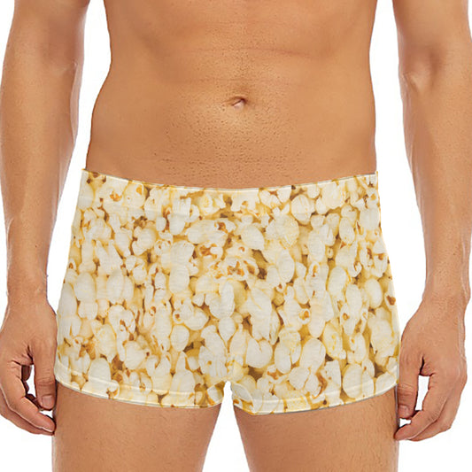 Popcorn Print Men's Short Boxer Briefs
