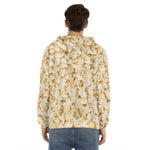 Popcorn Print Men's Velvet Pullover Hoodie