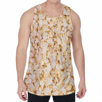 Popcorn Print Men's Velvet Tank Top