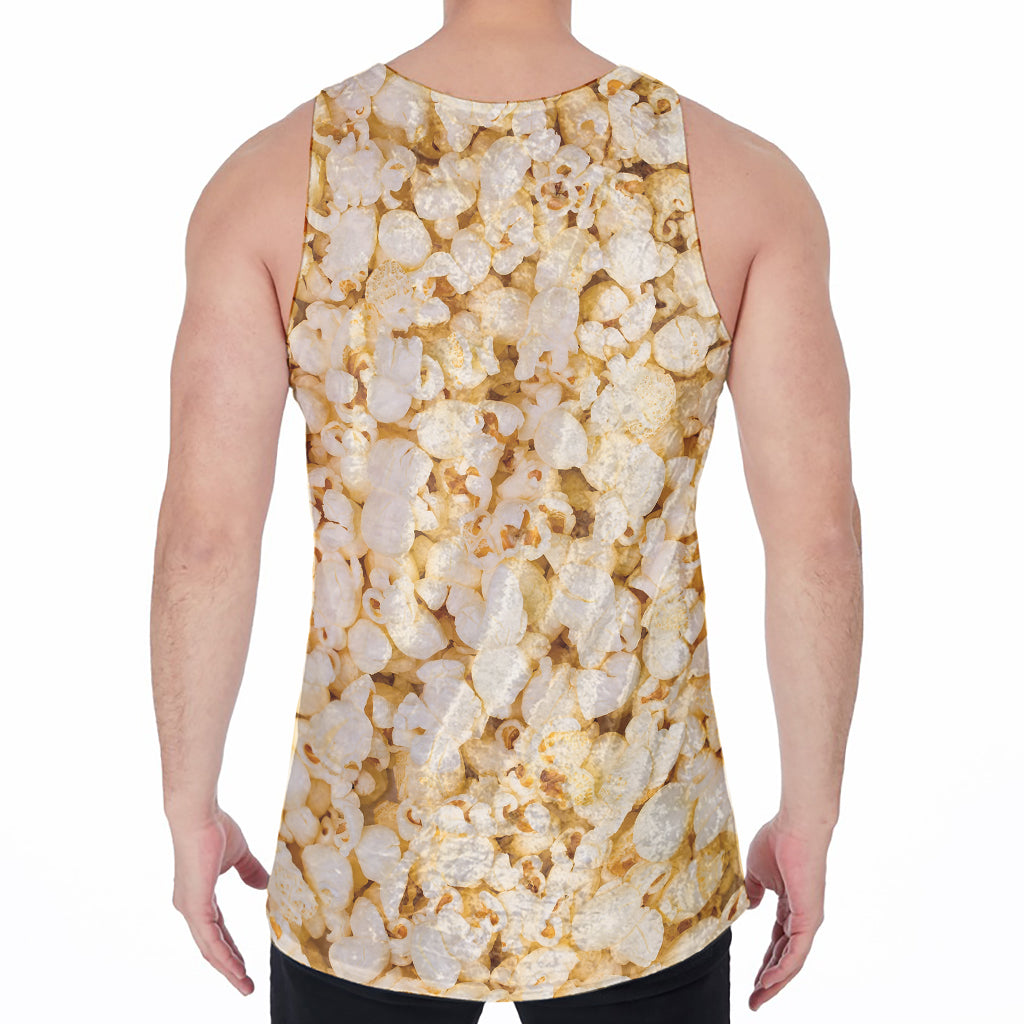 Popcorn Print Men's Velvet Tank Top