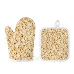 Popcorn Print Oven Mitt And Pot Holder Set