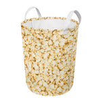 Popcorn Print Round Laundry Basket