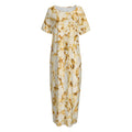 Popcorn Print Short Sleeve Long Nightdress