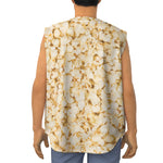 Popcorn Print Sleeveless Baseball Jersey