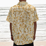 Popcorn Print Textured Short Sleeve Shirt