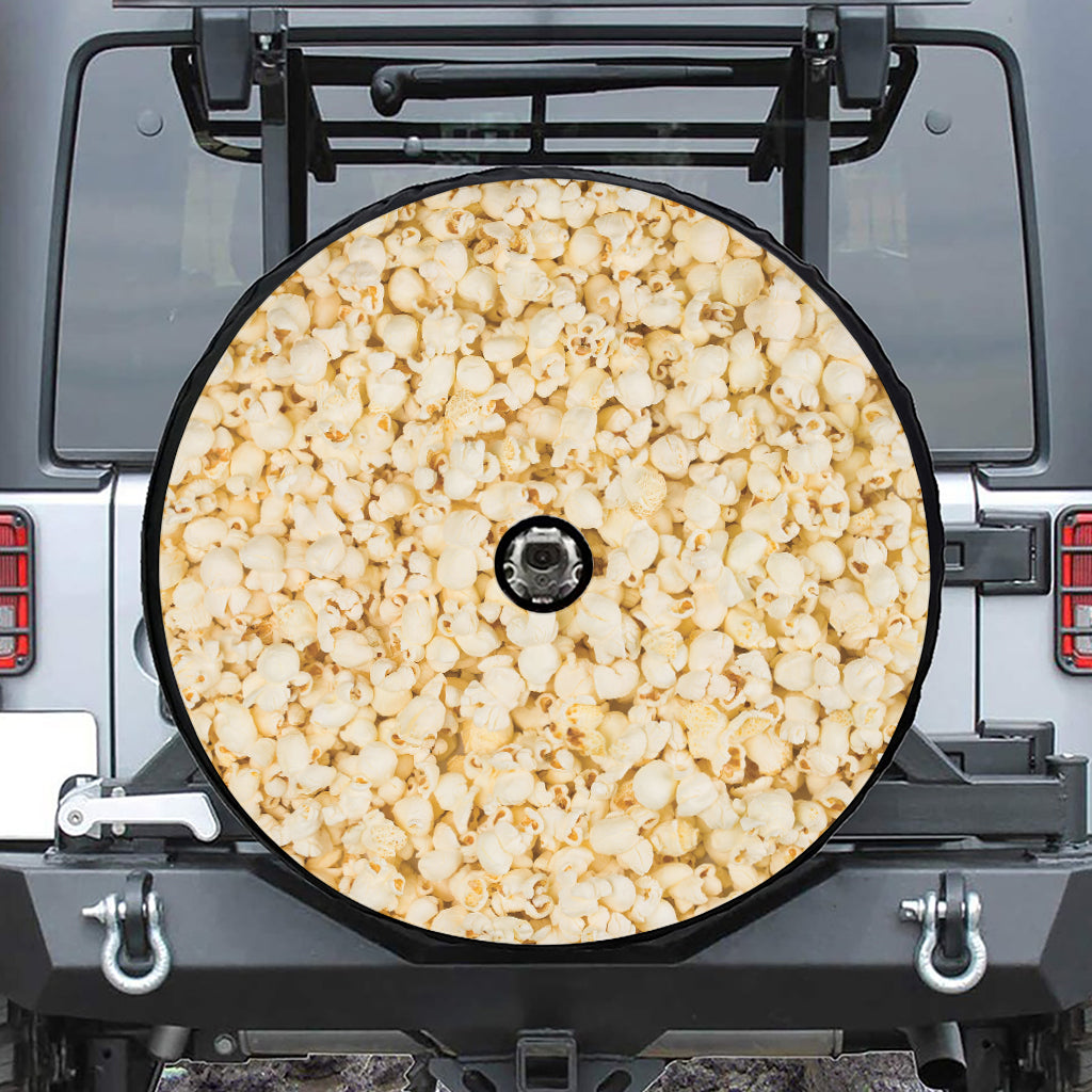 Popcorn Print Tire Cover With Camera Hole