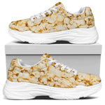 Popcorn Print White Chunky Shoes