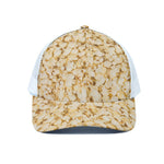 Popcorn Print White Mesh Trucker Cap