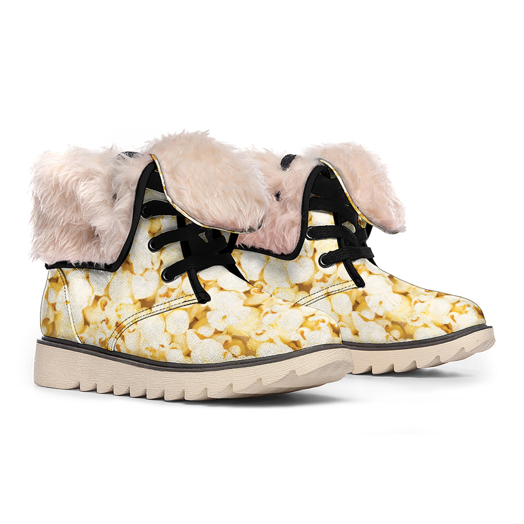 Popcorn Print Winter Boots