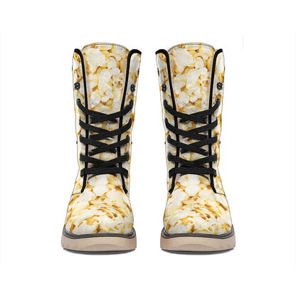 Popcorn Print Winter Boots