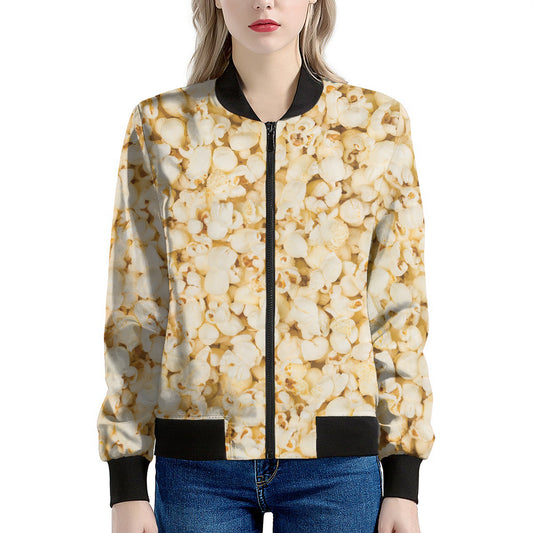 Popcorn Print Women's Bomber Jacket