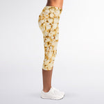 Popcorn Print Women's Capri Leggings