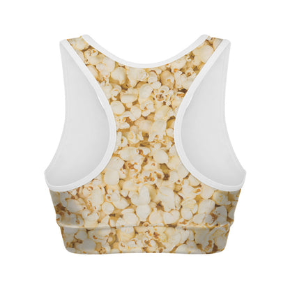 Popcorn Print Women's Sports Bra