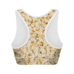Popcorn Print Women's Sports Bra