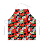 Poppy And Chamomile Pattern Print Adjustable Apron
