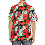 Poppy And Chamomile Pattern Print Aloha Shirt