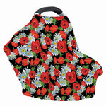 Poppy And Chamomile Pattern Print Baby Seat Cover