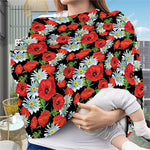 Poppy And Chamomile Pattern Print Baby Seat Cover