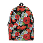 Poppy And Chamomile Pattern Print Backpack