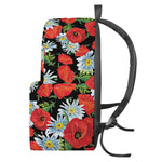 Poppy And Chamomile Pattern Print Backpack