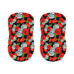 Poppy And Chamomile Pattern Print Bar Stool Covers