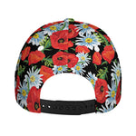 Poppy And Chamomile Pattern Print Baseball Cap