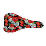 Poppy And Chamomile Pattern Print Bicycle Seat Cover