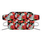 Poppy And Chamomile Pattern Print Car Windshield Snow Cover