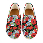 Poppy And Chamomile Pattern Print Casual Shoes